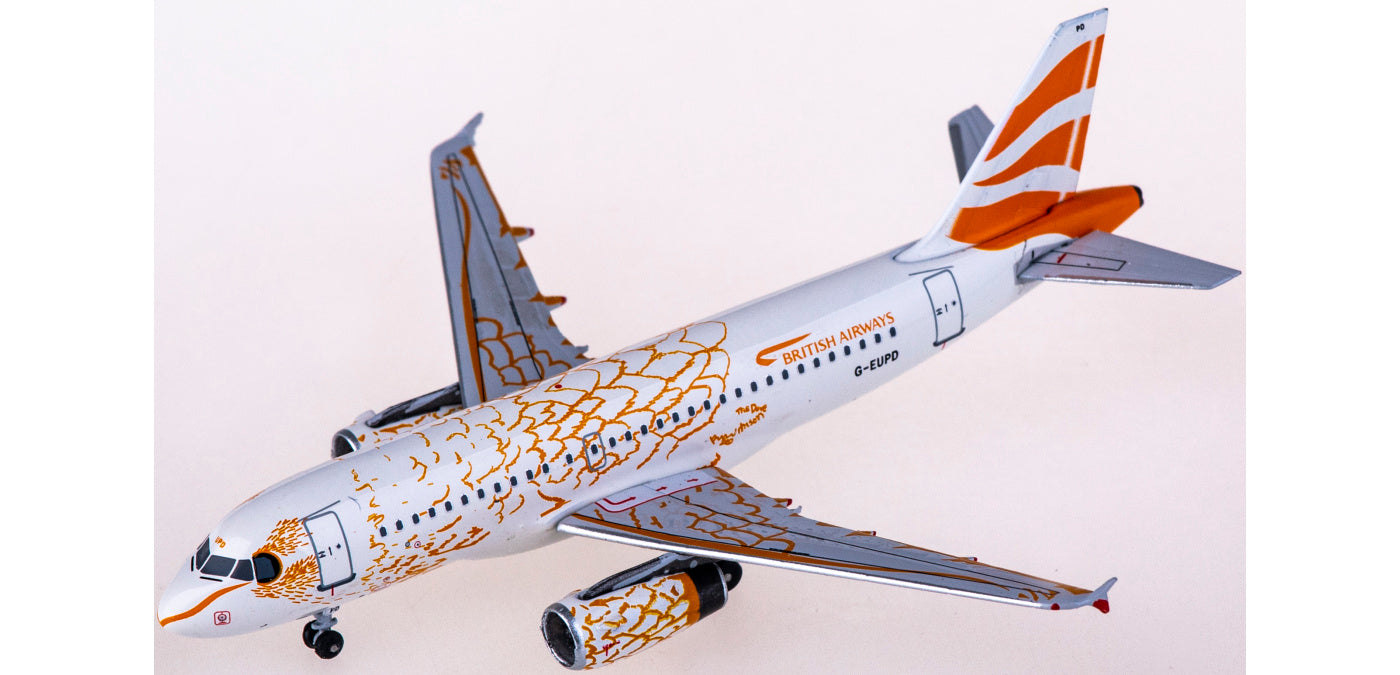 1:400 AeroClassics ARD42102 British Airways Airbus A319 G-EUPD Aircraft Model+Free Tractor
