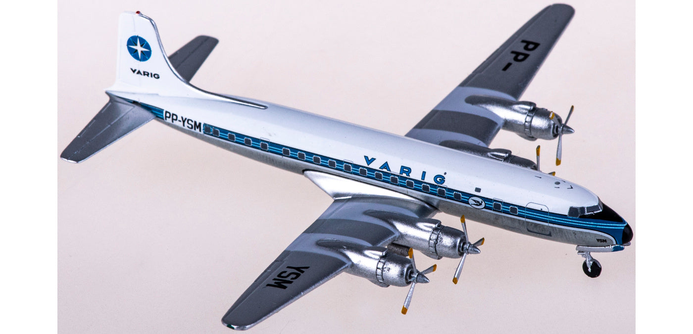 1:400 AeroClassics AC419971 VARIG Douglas DC-6 PP-YSM Aircraft Model+Free Tractor