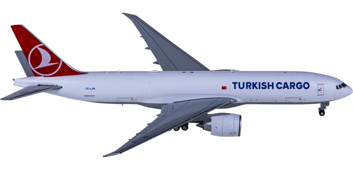 1:400 JC Wings EW477L001 Turkish Airlines Cargo Boeing 777-200LRF TC-LJN Aircraft Model+Free Tractor