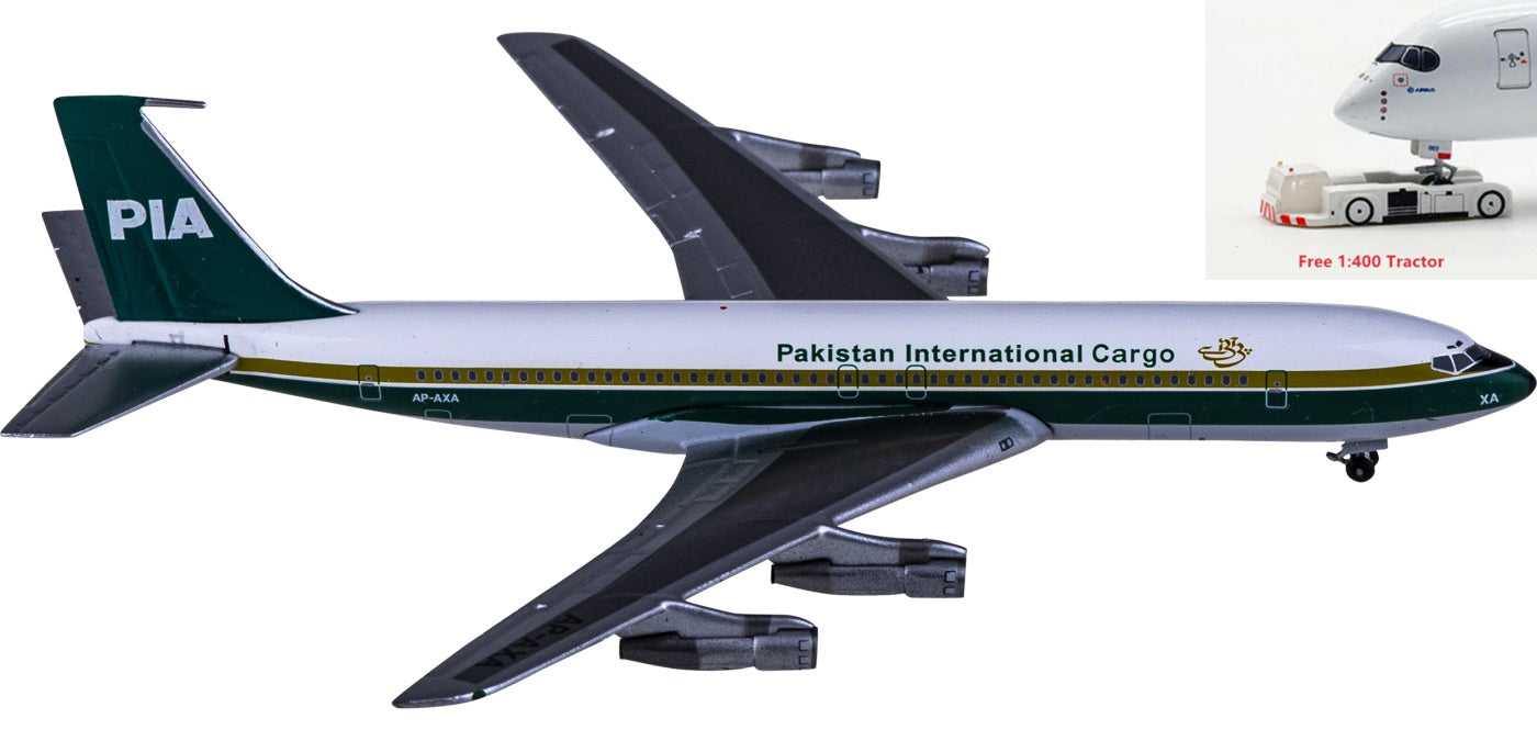 1:400 AeroClassics AC419943 PIA Cargo Boeing 707-300 AP-AXA Aircraft Model+Free Tractor