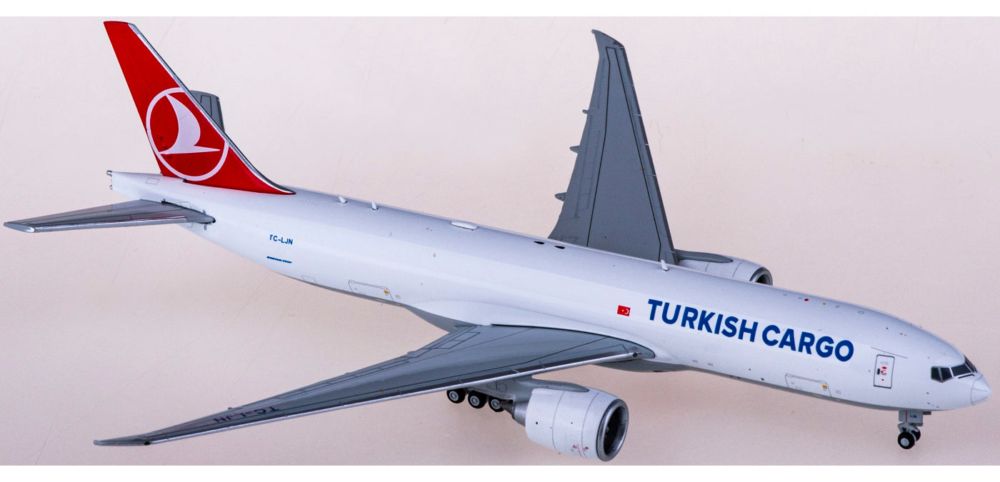 1:400 JC Wings EW477L001 Turkish Airlines Cargo Boeing 777-200LRF TC-LJN Aircraft Model+Free Tractor