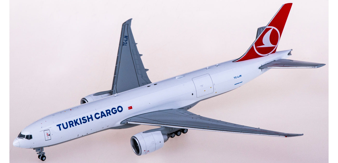 1:400 JC Wings EW477L001 Turkish Airlines Cargo Boeing 777-200LRF TC-LJN Aircraft Model+Free Tractor
