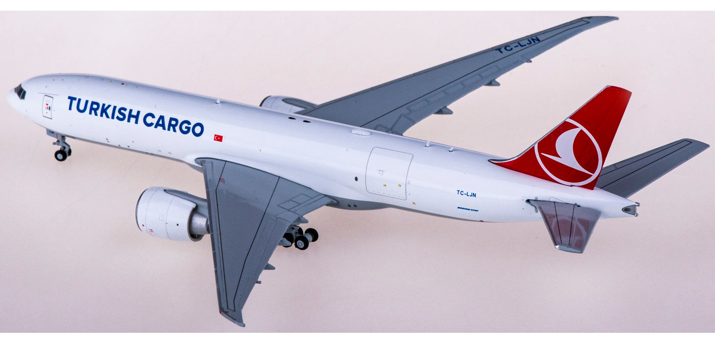 1:400 JC Wings EW477L001 Turkish Airlines Cargo Boeing 777-200LRF TC-LJN Aircraft Model+Free Tractor