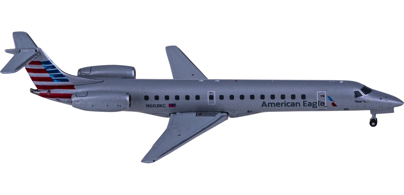 (Rare)1:400 Geminijets GJAAL2035 American Airlines Embraer ERJ-145 N603KC+Free Tractor