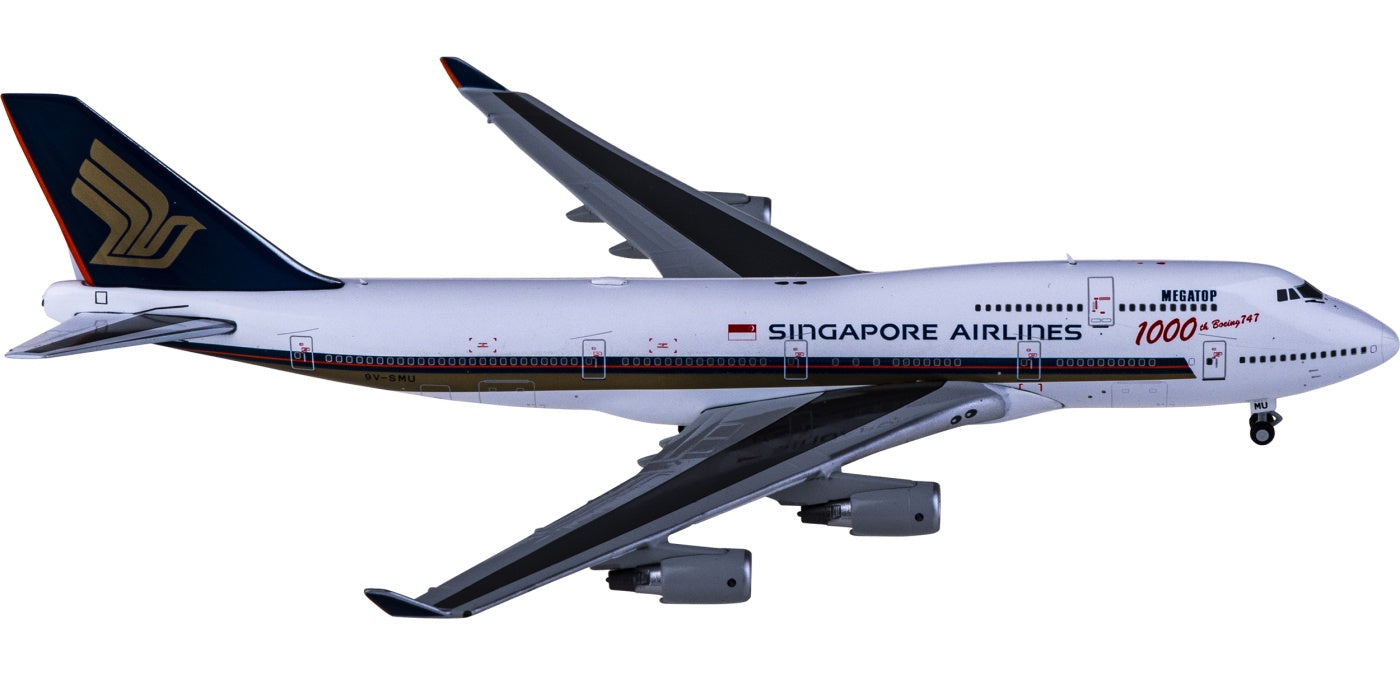 1:400 JC Wings EW4744004 Singapore Airlines Boeing 747-400 9V-SMU Aircraft Model+Free Tractor