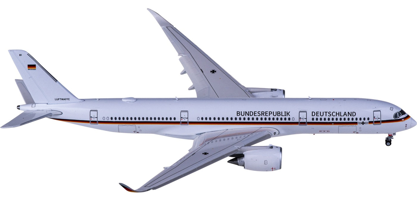 1:400 JC Wings LH4246A Deutschland Gov Airbus A350-900ACJ 10+01 "Flaps down"Aircraft Model+Free Tractor