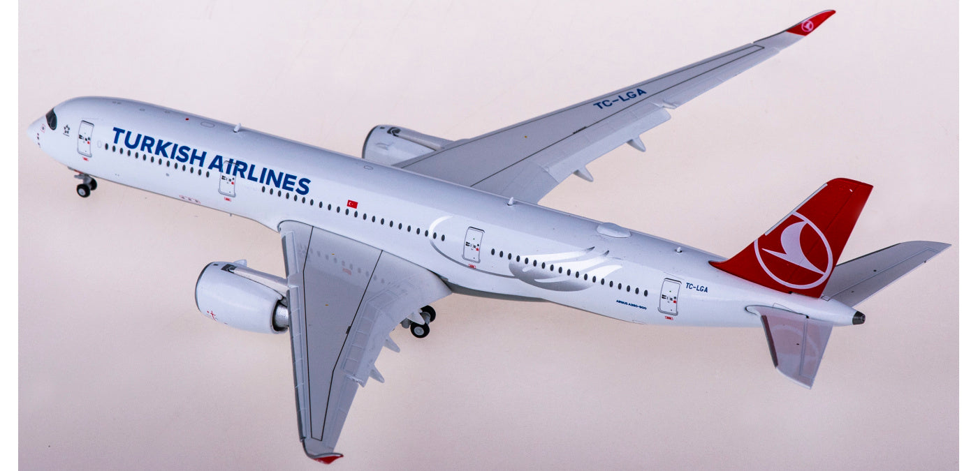 1:400 JC Wings EW4359006A Turkish Airlines Airbus A350-900XWB TC-LGA "Flaps Down" Aircraft Model+Free Tractor