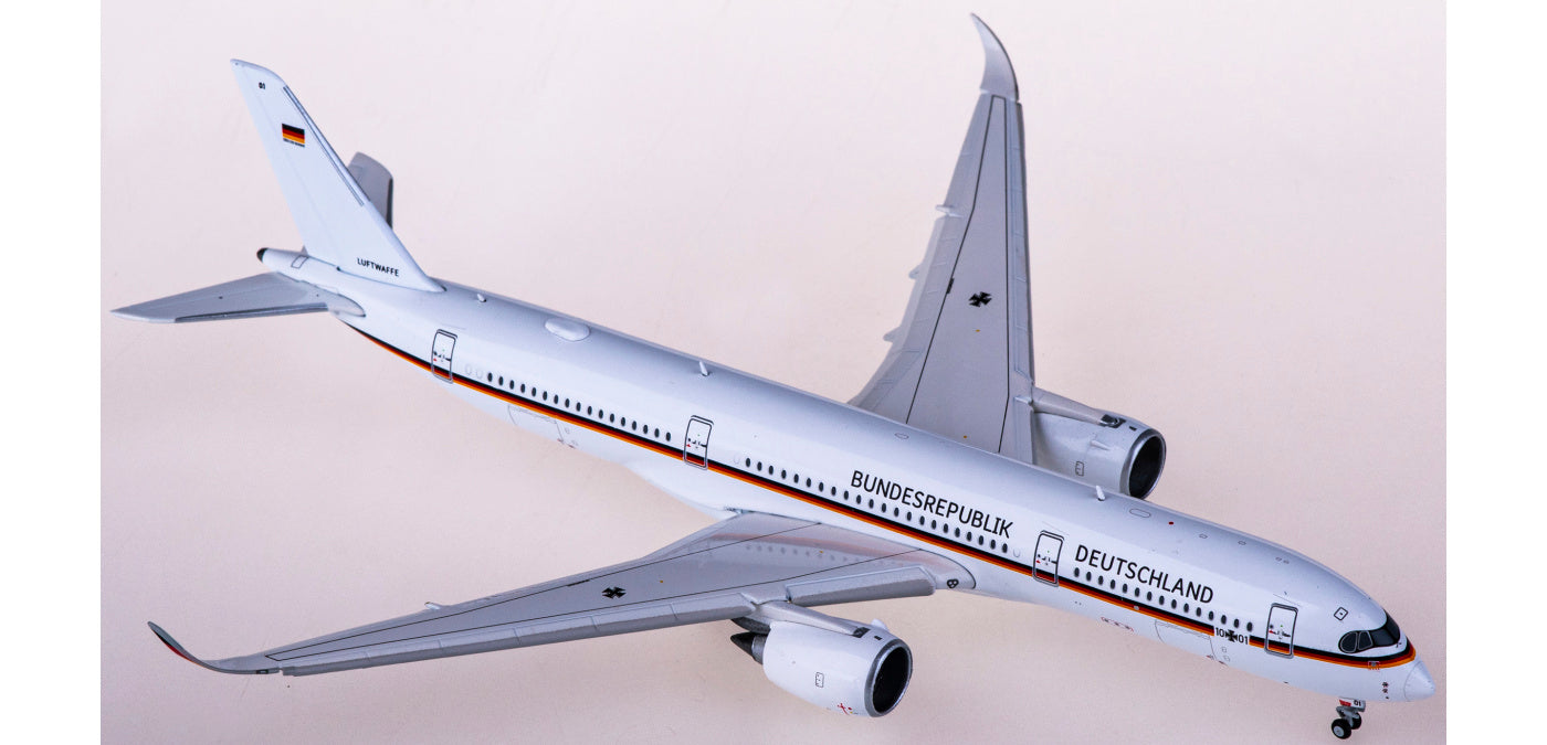 1:400 JC Wings LH4246A Deutschland Gov Airbus A350-900ACJ 10+01 "Flaps down"Aircraft Model+Free Tractor