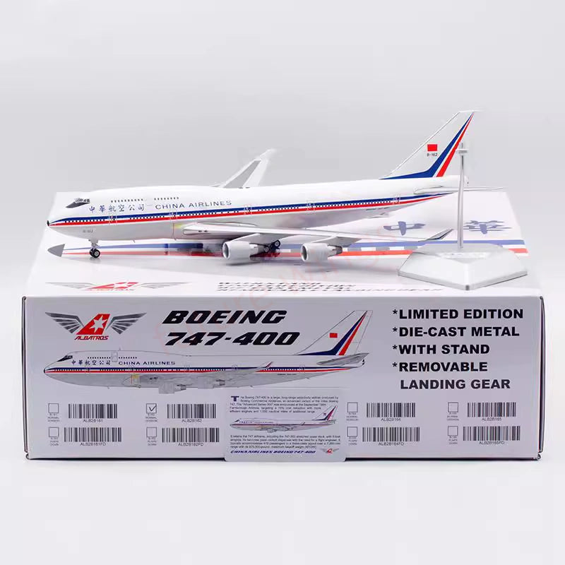 1:200 ALB Models(SQ Wings) China Airlines B747-400 B-161 B-162 Diecast Aircraft Model
