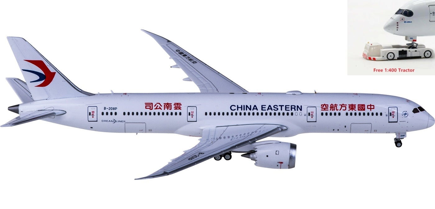 1:400 JC Wings XX4099 China Eastern Airlines Boeing 787-9 Dreamliner B-208P+Free Tractor