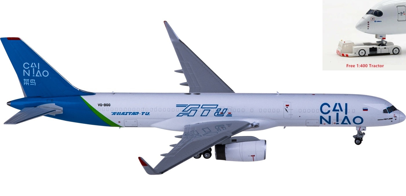 1:400 NG Models NG53189 Aviastar-TU Airlines X Cai Niao Boeing 757-200PCF VQ-BGG +Free Tractor