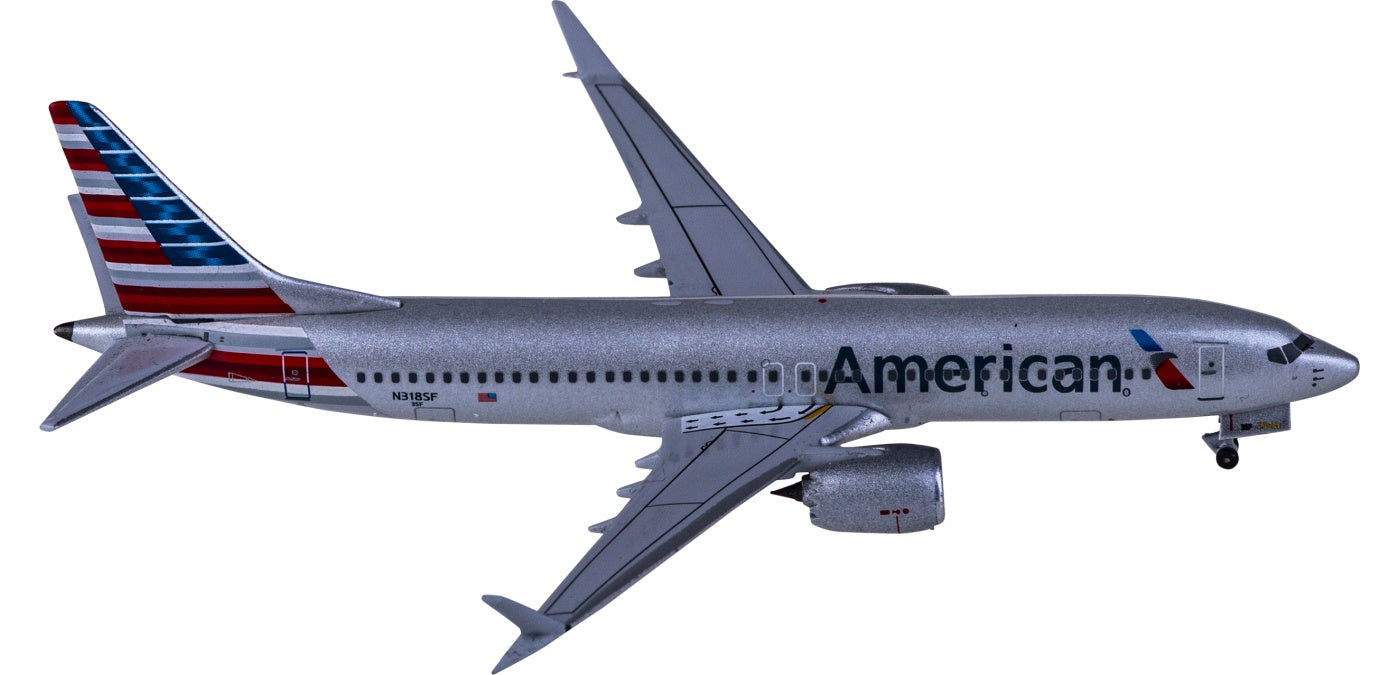 1:400 AeroClassics BBX41626 American Airlines Boeing 737 MAX 8 N318SF Aircraft Model+Free Tractor