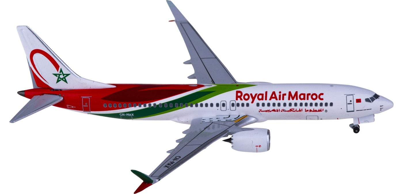 1:400 AeroClassics AC411066 Royal Air Maroc Boeing 737 MAX 8 CN-MAX Aircraft Model+Free Tractor