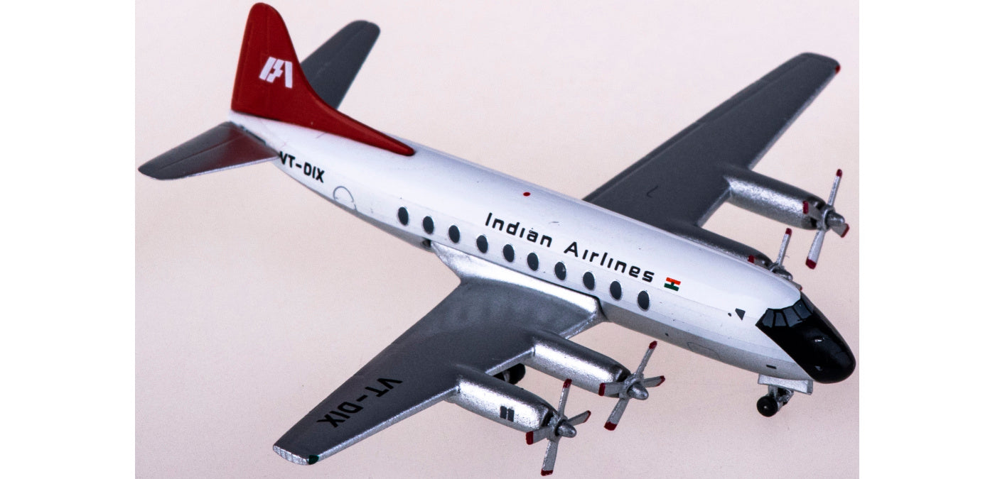 1:400 AeroClassics AC411013 Indian Airlines Vickers Viscount 700 VT-DIX Aircraft Model+Free Tractor