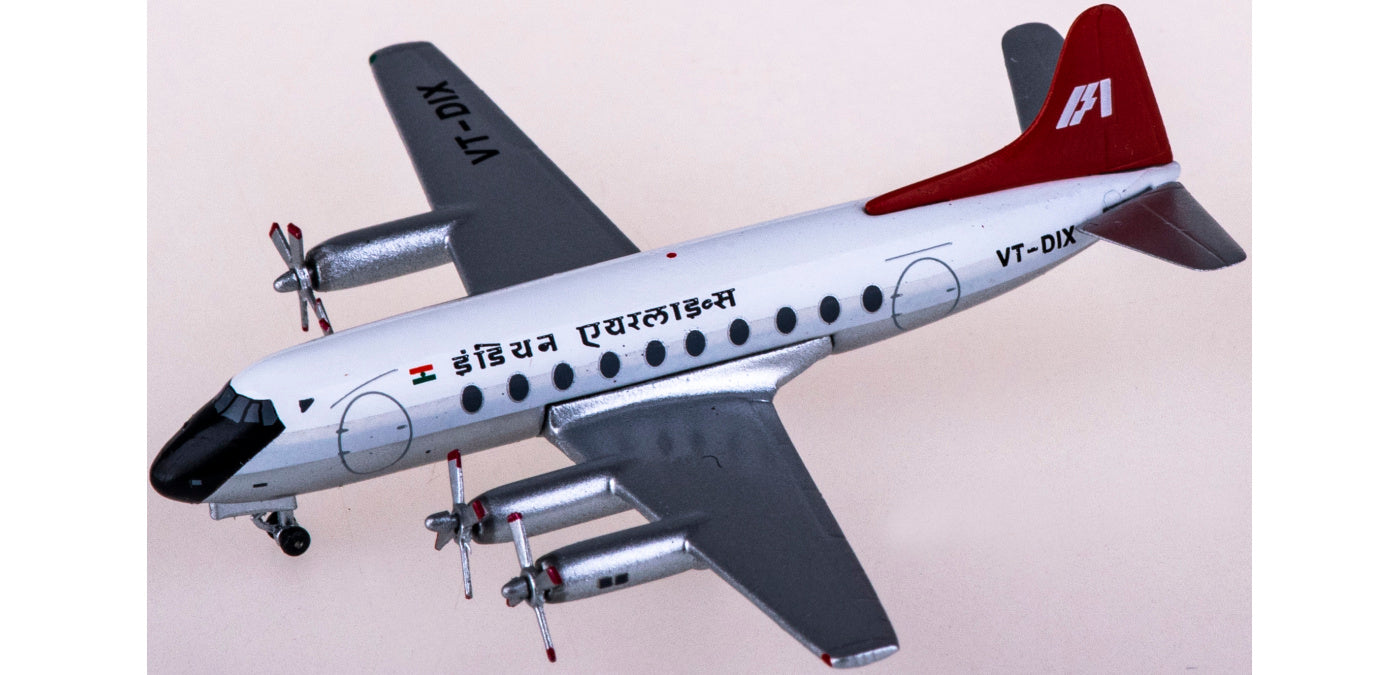 1:400 AeroClassics AC411013 Indian Airlines Vickers Viscount 700 VT-DIX Aircraft Model+Free Tractor