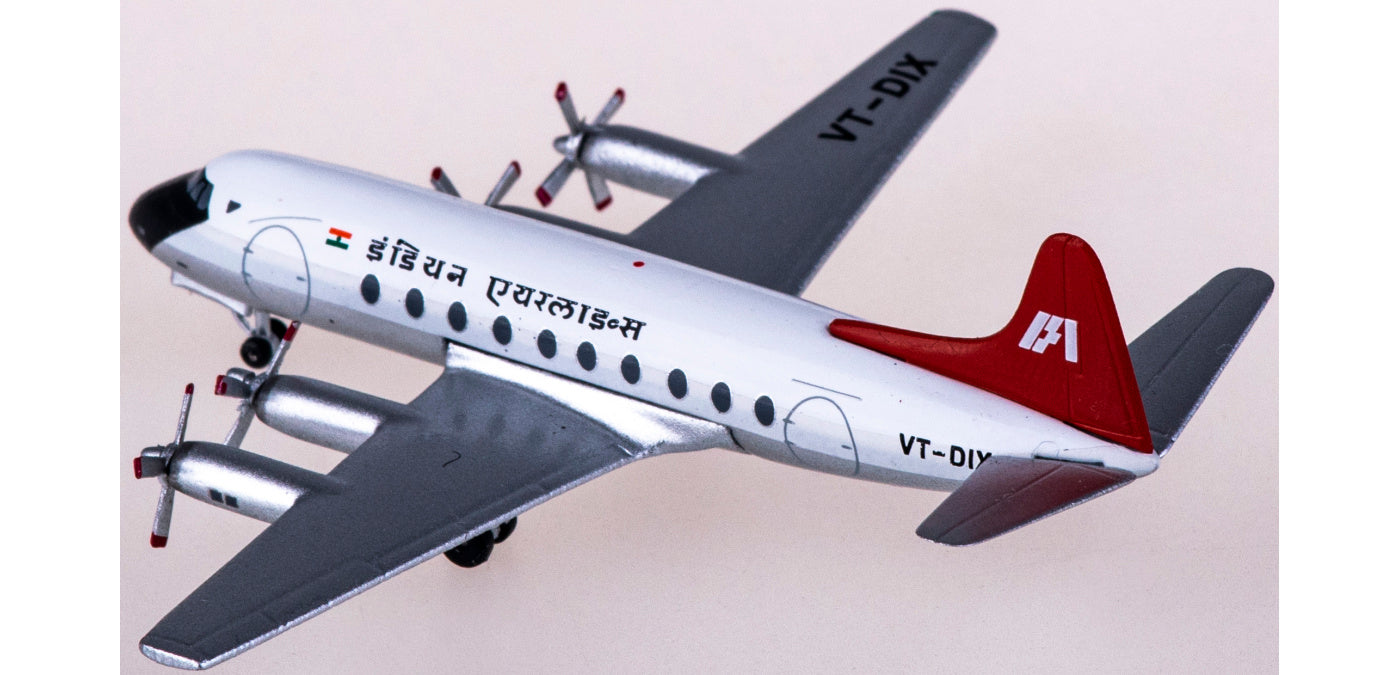 1:400 AeroClassics AC411013 Indian Airlines Vickers Viscount 700 VT-DIX Aircraft Model+Free Tractor