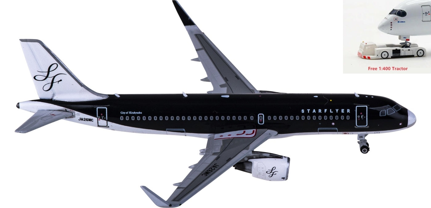 1:400 Phoenix PH04430 Star Flyer Airbus A320 JA26MC+Free Tractor