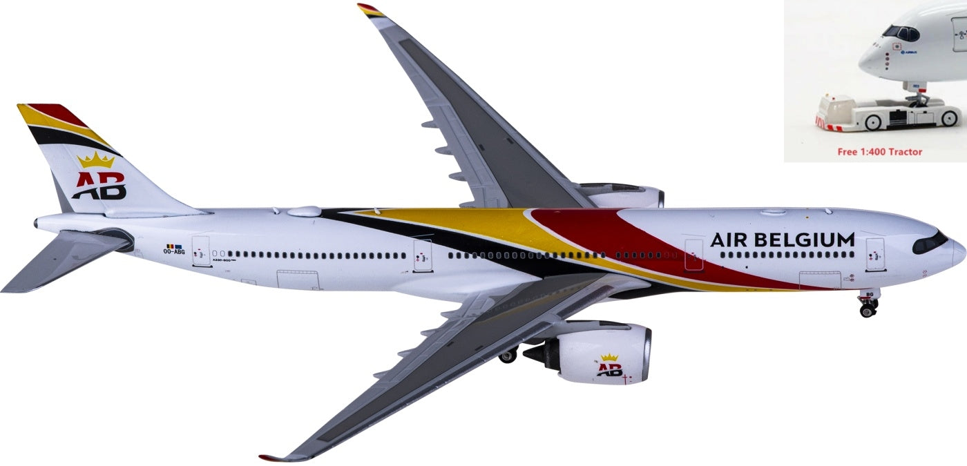 1:400 Phoenix PH11724 Air Belgium Airbus A330-900neo OO-ABG+Free Tractor