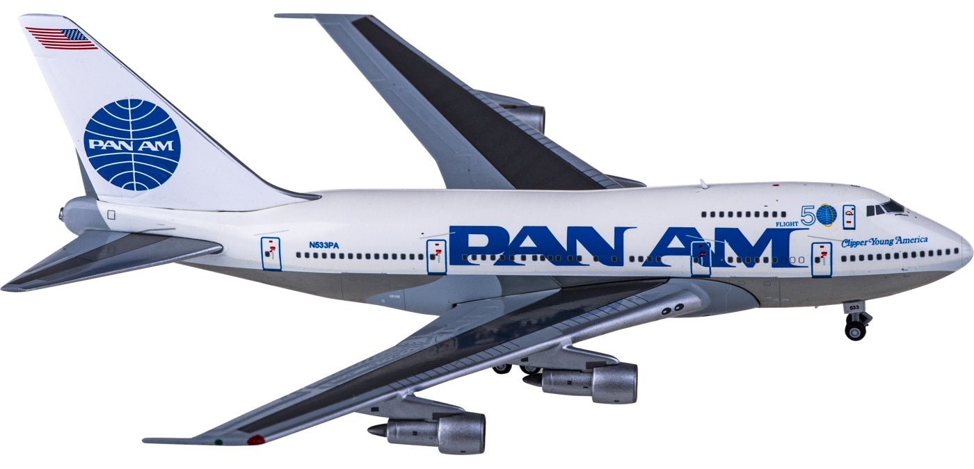 1:400 JC Wings EW474S003 Pan Am Boeing 747SP N533PA Aircraft Model+Free Tractor