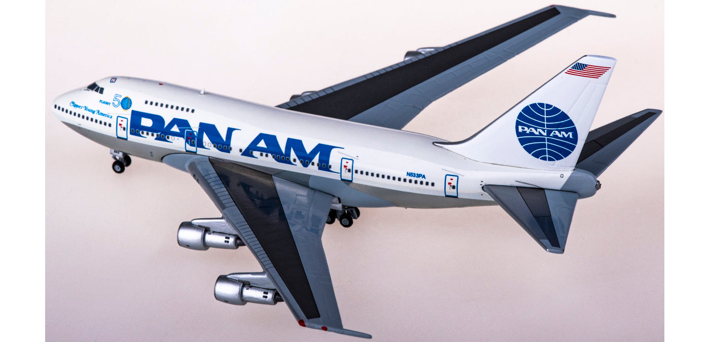 1:400 JC Wings EW474S003 Pan Am Boeing 747SP N533PA Aircraft Model+Free Tractor