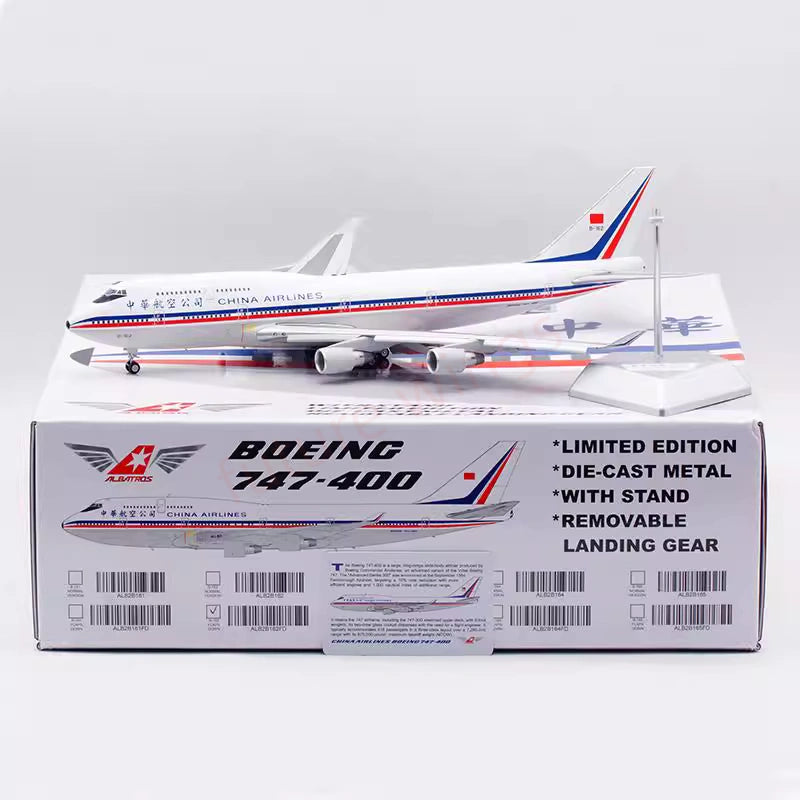 1:200 ALB Models(SQ Wings) China Airlines B747-400 B-161 B-162 Diecast Aircraft Model