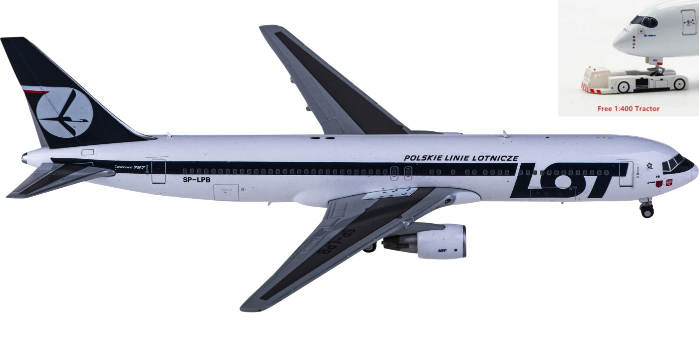 1:400 JC Wings XX40055 LOT Boeing 767-300ER SP-LPB+Free Tractor