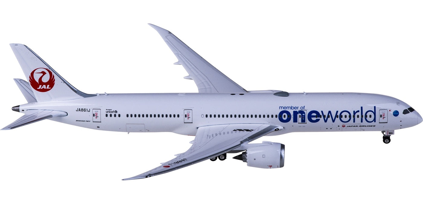 1:400 Phoenix PH04458 Japan Airlines Boeing 787-9 JA861J "ONE WORLD"+Free Tractor