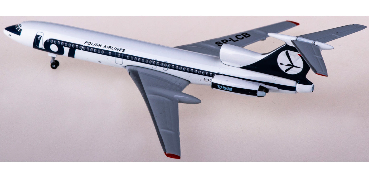 1:400 AeroClassics AC411191 LOT Tupolev Tu-154 SP-LCB Aircraft Model+Free Tractor