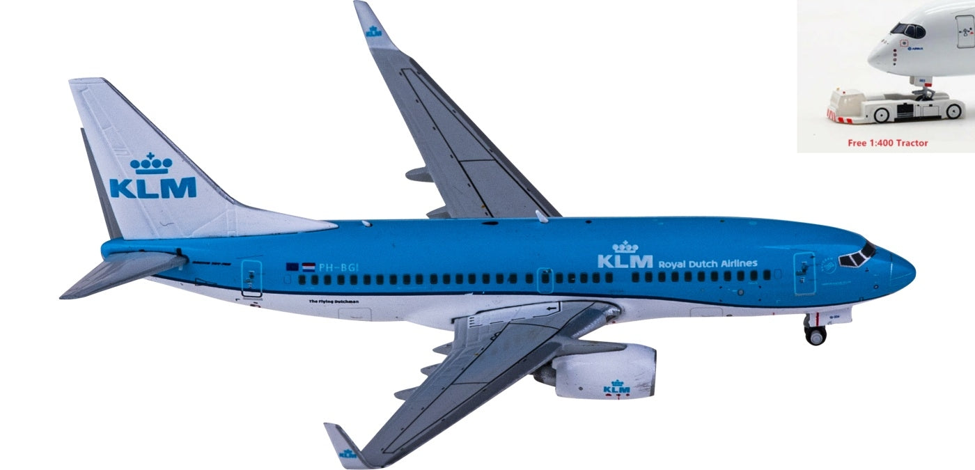 1:400 Geminijets GJKLM1998 KLM Boeing 737-700 PH-BGI+Free Tractor