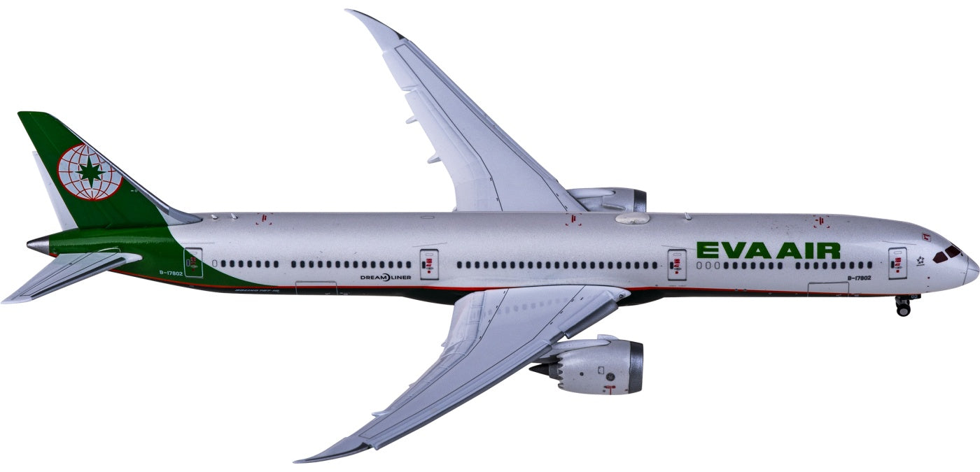 1:400 JC Wings XX4190A EVA Air Boeing 787-10 Dreamliner B-17802 "Flaps Down" Aircraft Model+Free Tractor