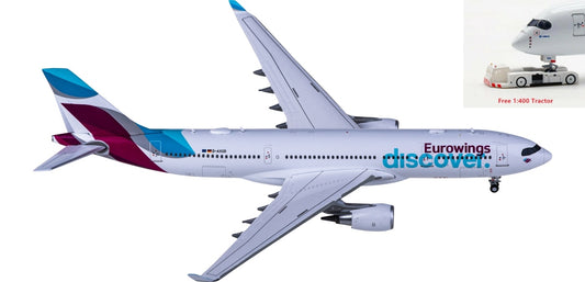 1:400 JC Wings XX40013 Eurowings Airbus A330-200 D-AXGB+Free Tractor