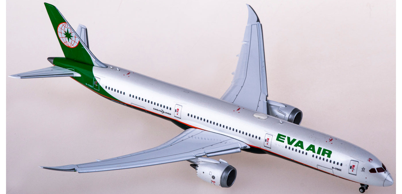 1:400 JC Wings XX4190A EVA Air Boeing 787-10 Dreamliner B-17802 "Flaps Down" Aircraft Model+Free Tractor