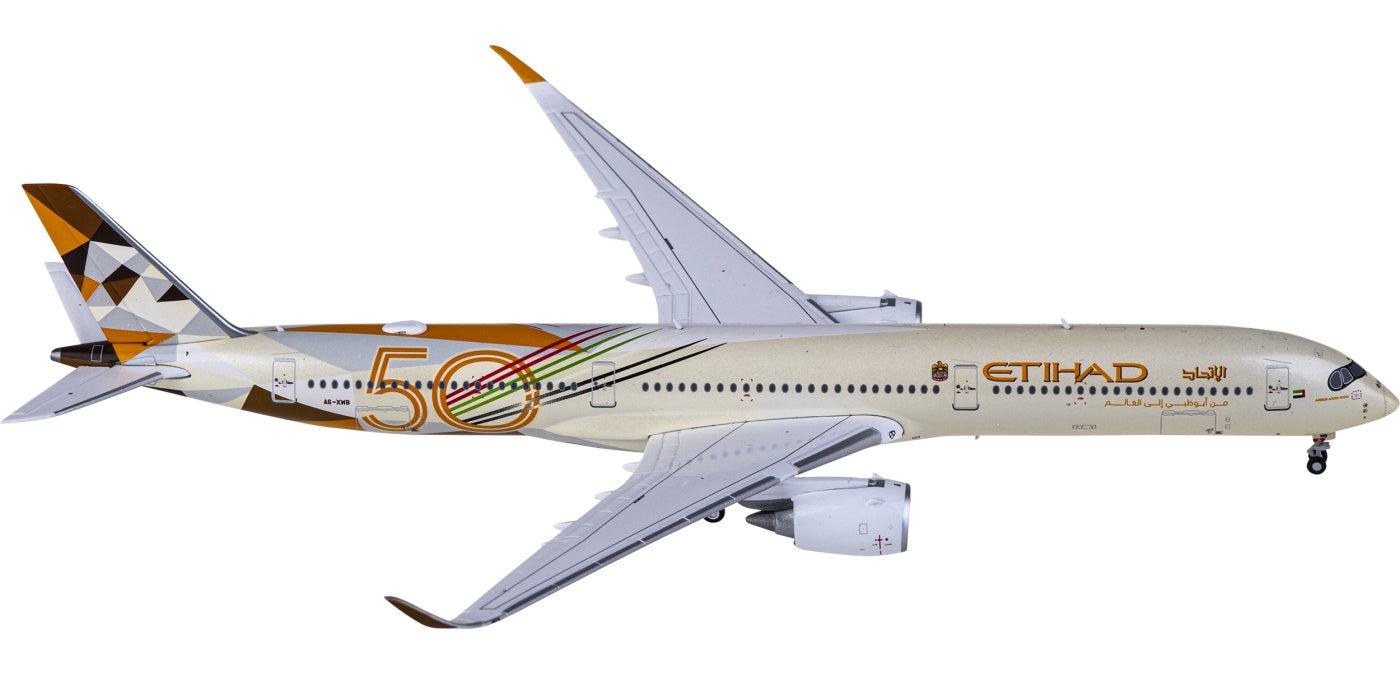 1:400 JC Wings XX4496 Etihad Airways Airbus A350-1000XWB A6-XWB+Free Tractor