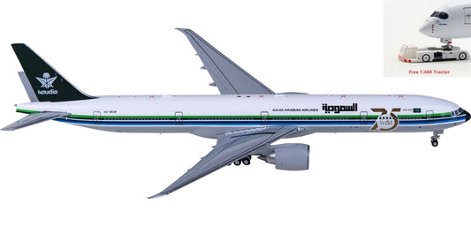 1:400 JC Wings LH4273 Saudia Boeing 777-300ER HZ-AK28+Free Tractor
