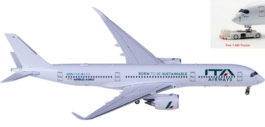 1:400 JC Wings XX40109 ITA Airways Airbus A350-900XWB EI-IFD Aircraft Model+Free Tractor