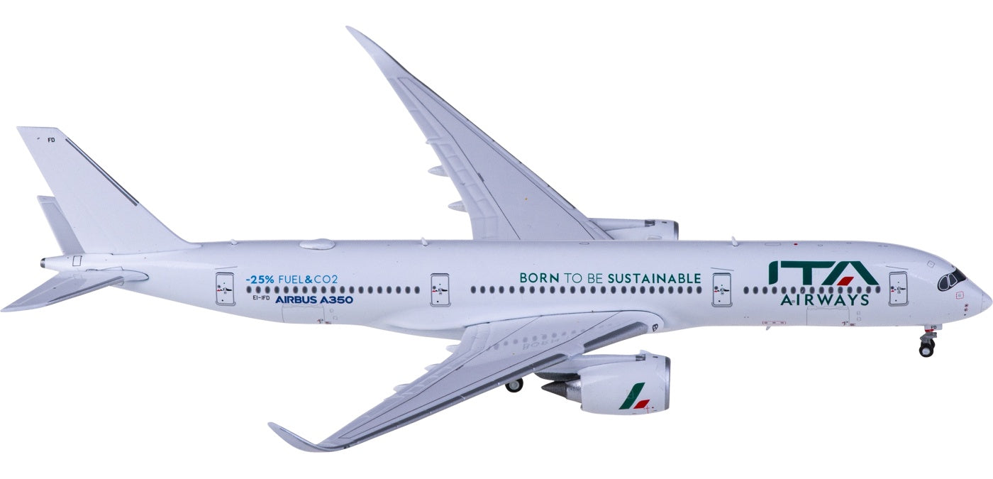 1:400 JC Wings XX40109 ITA Airways Airbus A350-900XWB EI-IFD Aircraft Model+Free Tractor