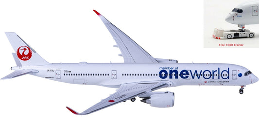 1:400 JC Wings SA4003 Japan Airlines Airbus A350-900XWB JA15XJ "ONE WORLD" Aircraft Model+Free Tractor