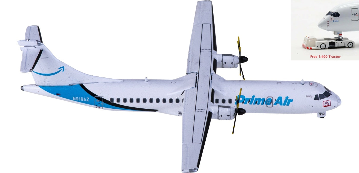 1:400 JC Wings XX4499 Amazon Prime Air ATR-72-500 N919AZ+Free Tractor