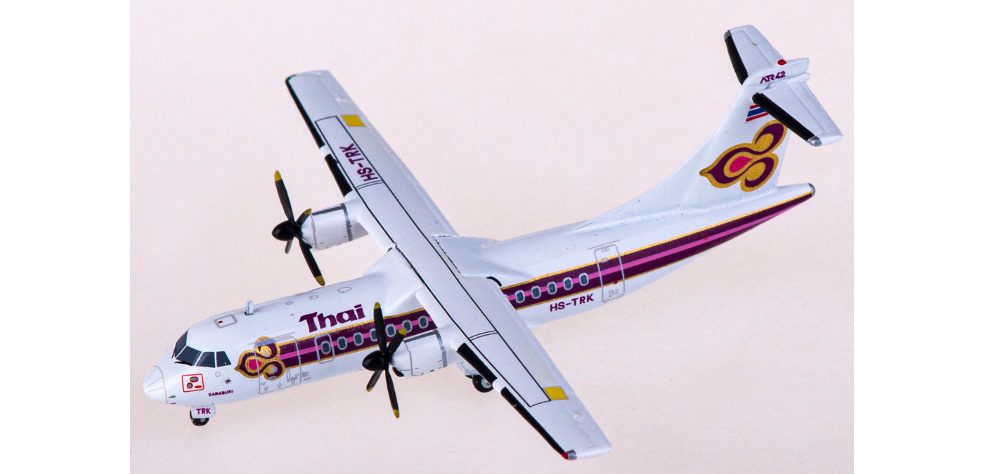 1:400 JC Wings LH4238 Thai Airways ATR-42 HS-TRK Aircraft Model+Free Tractor