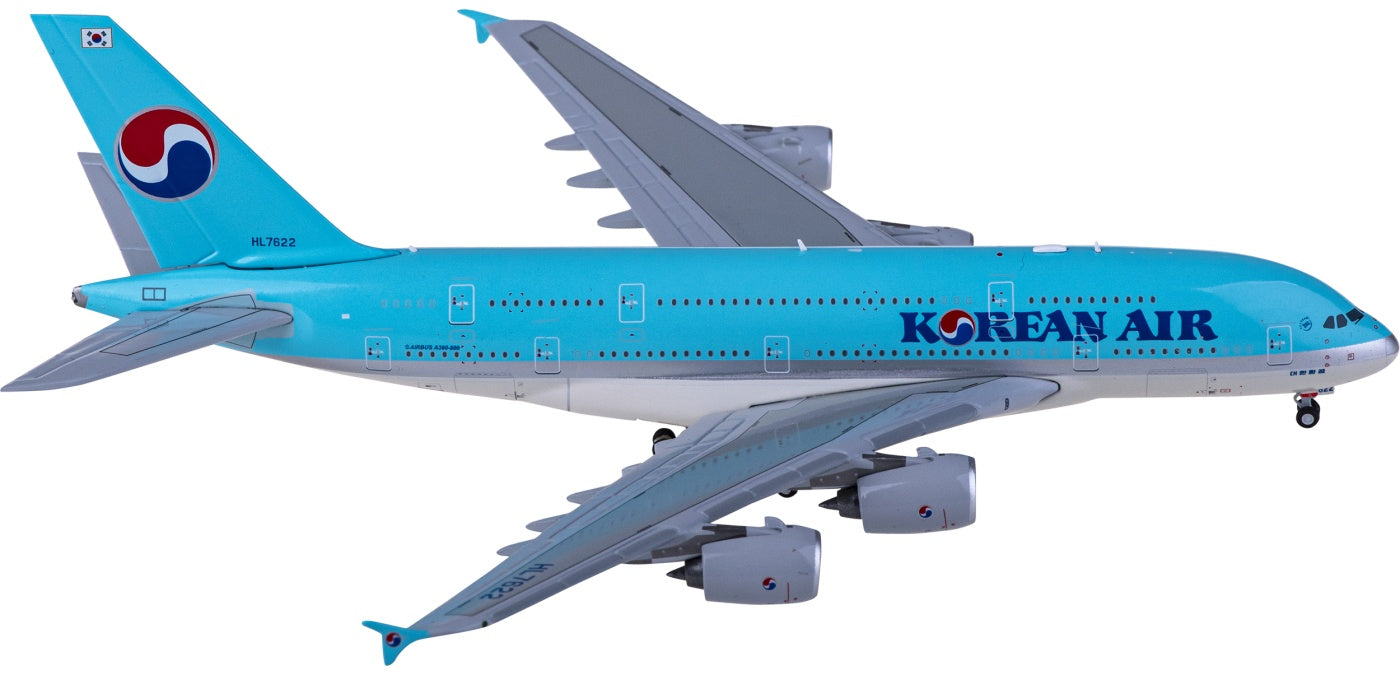 1:400 JC Wings EW4388015 Korean Air Airbus A380 HL7622 Aircraft Model+Free Tractor