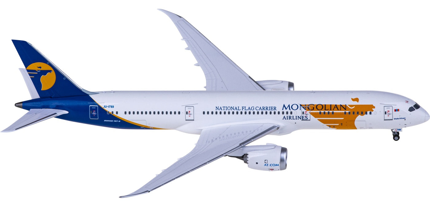 1:400 NG Models NG55089 MIAT Mongolian Airlines Boeing 787-9 JU-1789+Free Tractor