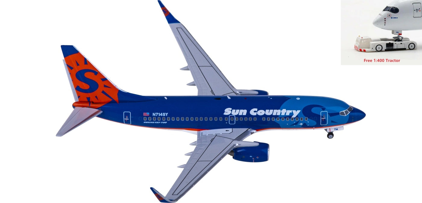 1:400 NG Models NG77012 Sun Country Airlines Boeing 737-700 N714SY+Free Tractor