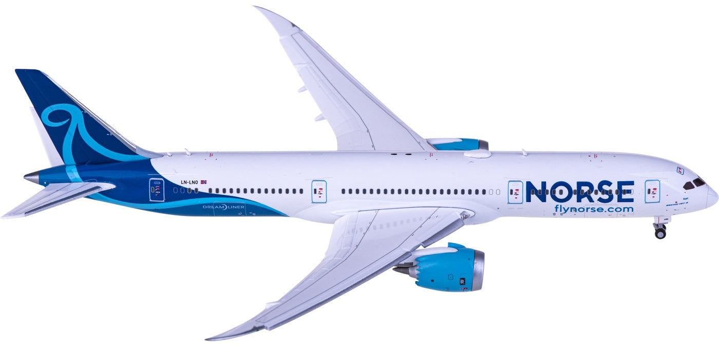 1:400 JC Wings LH4280A Norse Atlantic Airways Boeing 787-9 Dreamliner LN-LNO "Flaps Down"Aircraft Model+Free Tractor