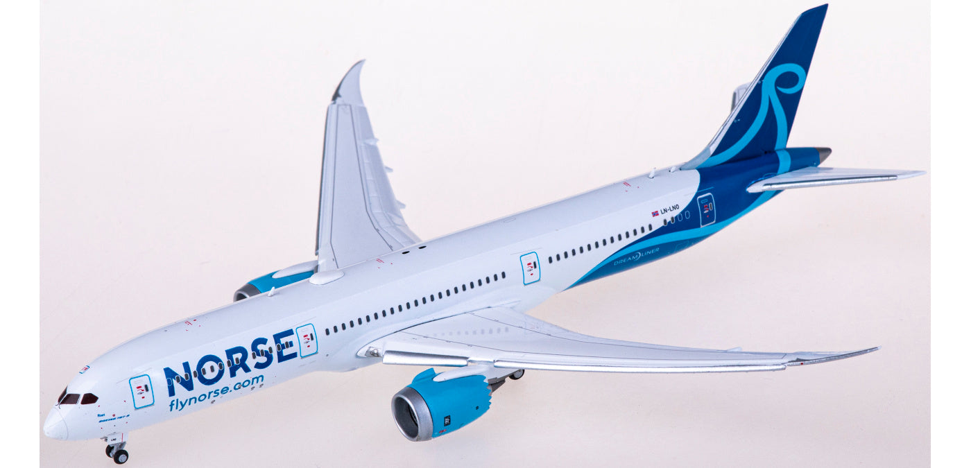 1:400 JC Wings LH4280A Norse Atlantic Airways Boeing 787-9 Dreamliner LN-LNO "Flaps Down"Aircraft Model+Free Tractor
