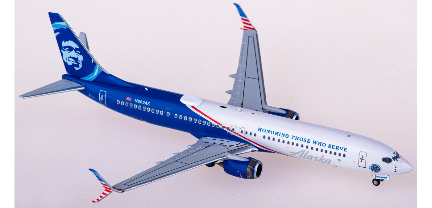 1:400 NG Models NG79007 Alaska Airlines Boeing 737-900ER N265AK+Free Tractor