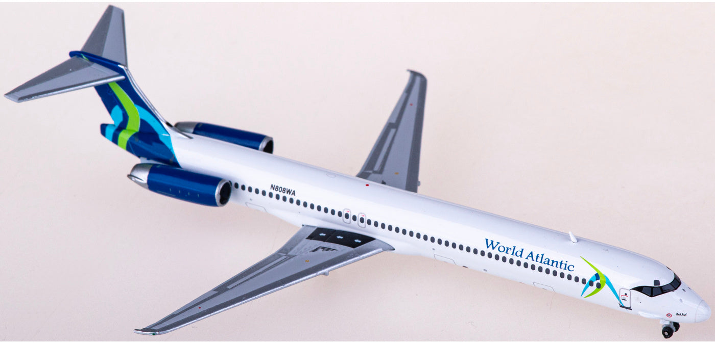 1:400 Geminijets GJWST2007 World Atlantic Airlines McDonnell Douglas MD-80 N808WA Aircraft Model+Free Tractor