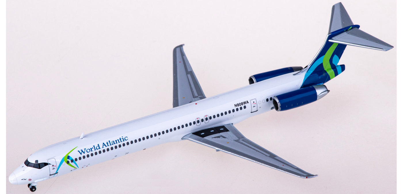 1:400 Geminijets GJWST2007 World Atlantic Airlines McDonnell Douglas MD-80 N808WA Aircraft Model+Free Tractor