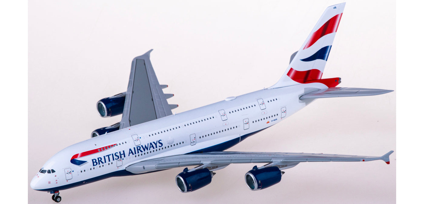 1:400 Geminijets GJBAW2110 British Airways Airbus A380 G-XLEL Aircraft Model+Free Tractor