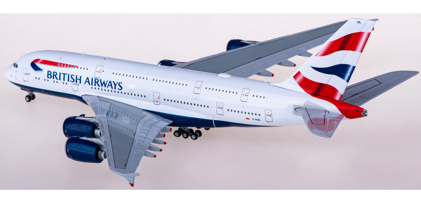 1:400 Geminijets GJBAW2110 British Airways Airbus A380 G-XLEL Aircraft Model+Free Tractor