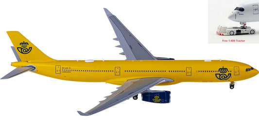 1:400 JC Wings LH4282 Correos Airbus A330-300 EC-LXA Aircraft Model+Free Tractor